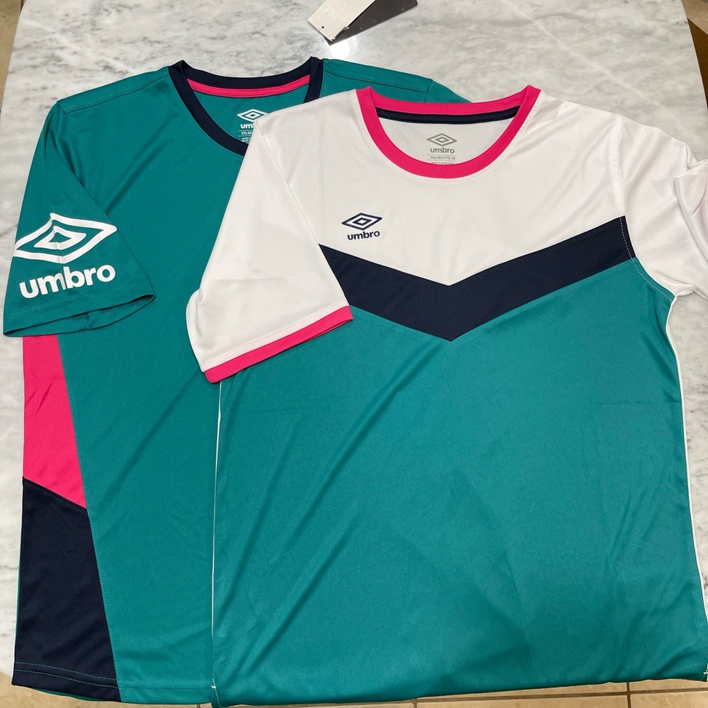 Umbro athletic shirts, bundle of two shirts